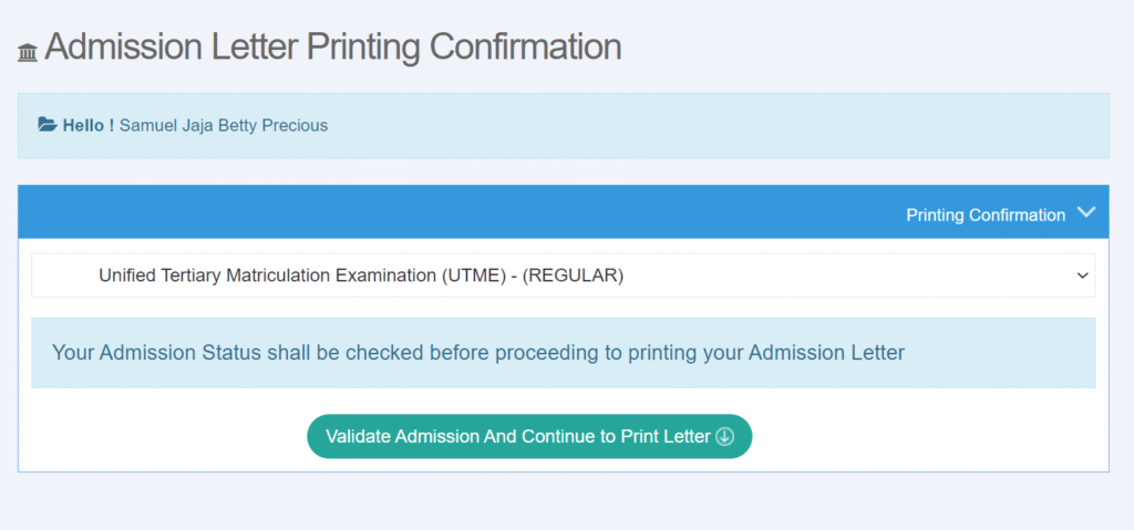 How to Print JAMB Admission Letter Online 2025 4 How to Print JAMB Admission Letter